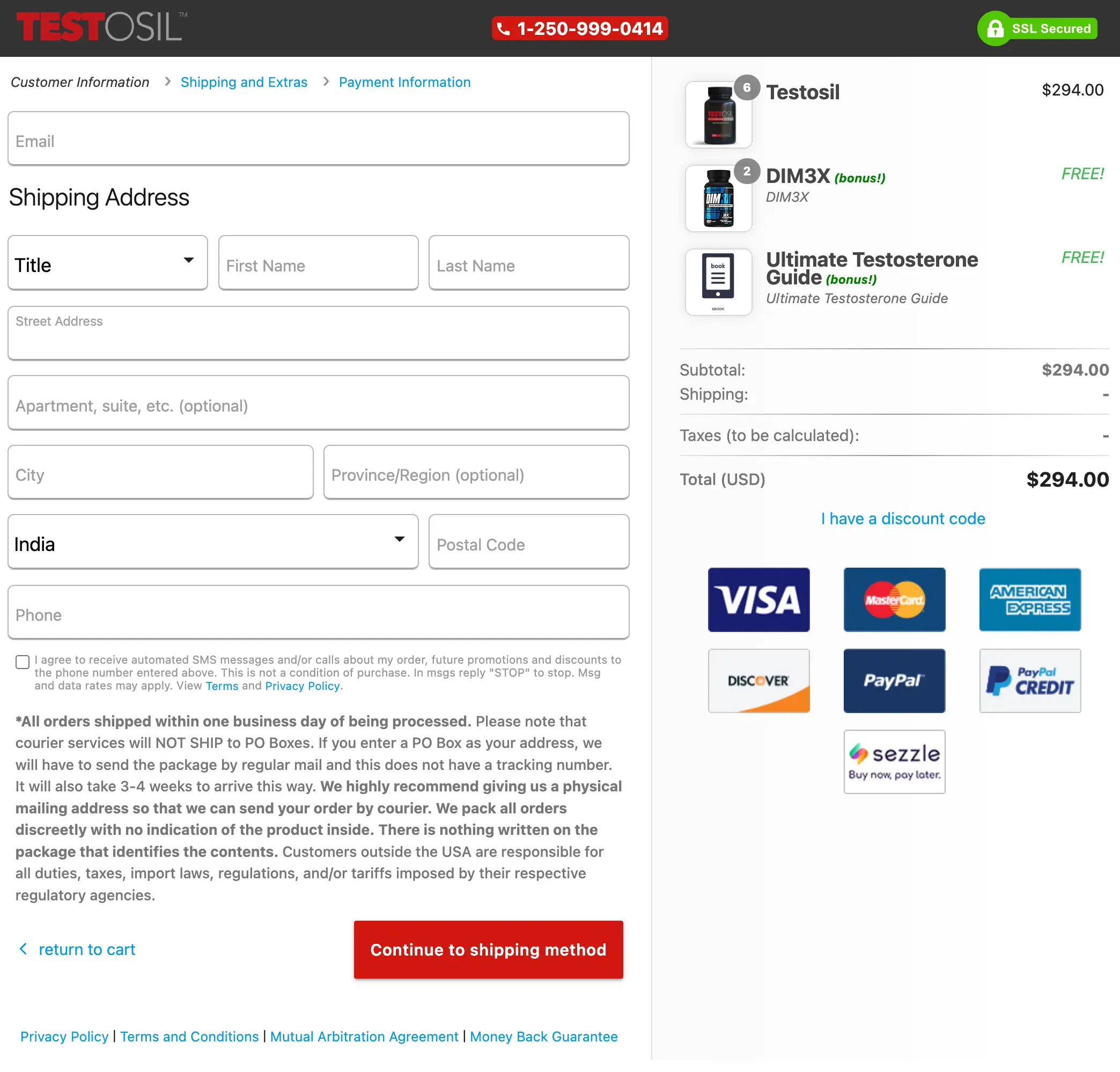Testosil add to cart